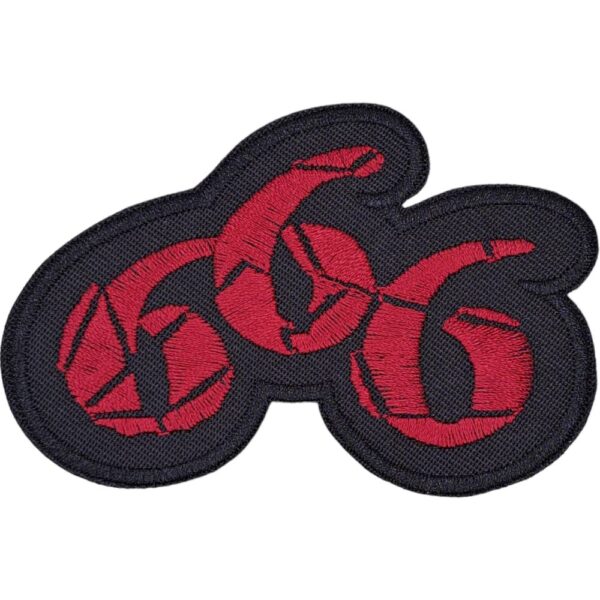 666 Broderat Tygmärke