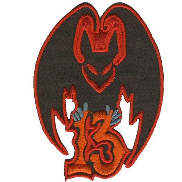 Bat 13 Broderat Tygmärke