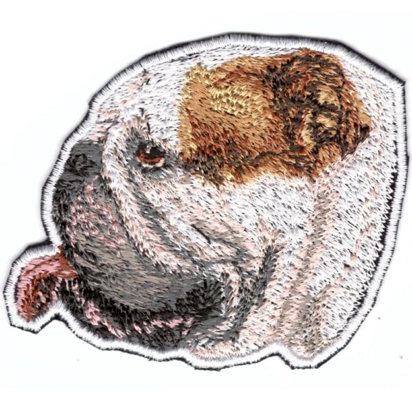 Bulldog Broderat Tygmärke