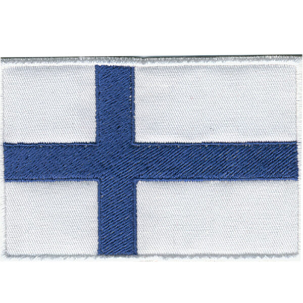 Finlands Flagga Broderat Tygmärke