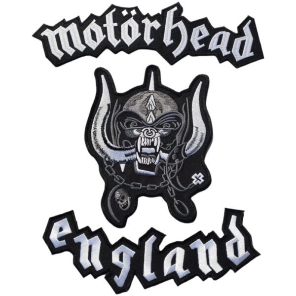 Motörhead 3 Del Broderat Ryggmärke