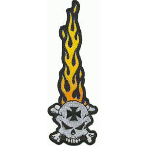 Skul Flame Broderat Tygmärke