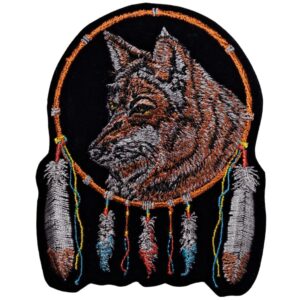 Varg Fjäder Broderat Tygmärke