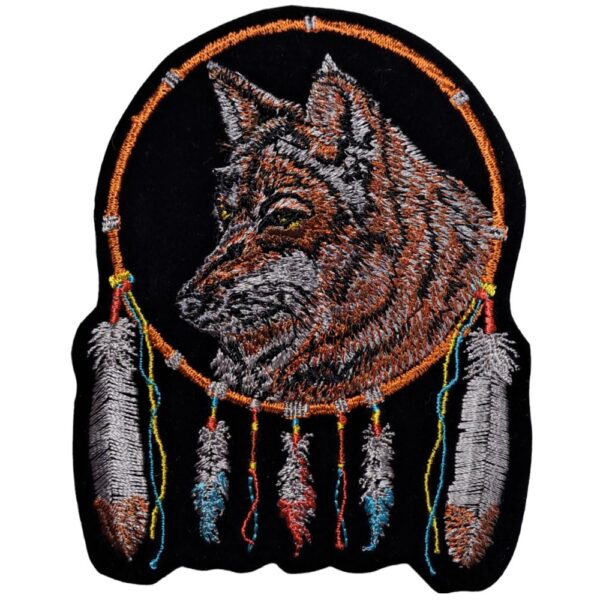Varg Fjäder Broderat Tygmärke