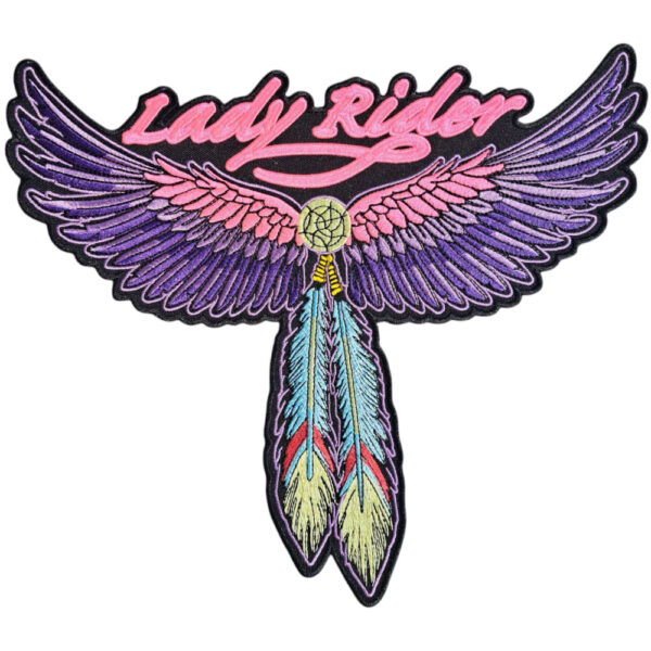 Lady Rider Broderat Ryggmärke