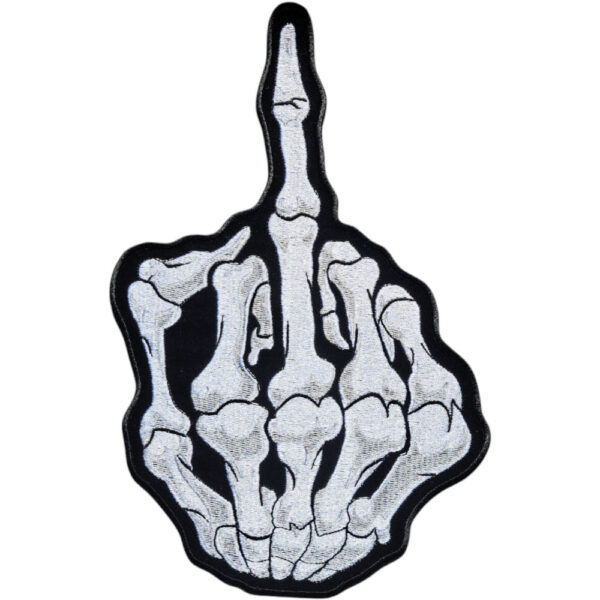 Middle Finger Broderat Ryggmärke