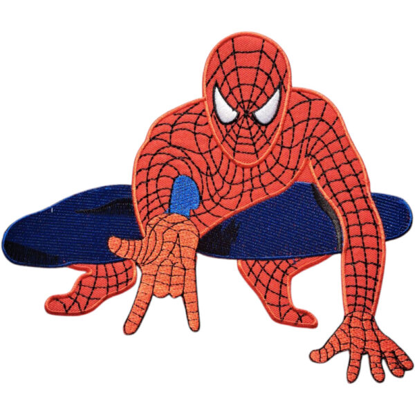 Spider Man Broderat Ryggmärke