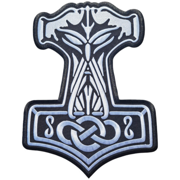 Thors Hammare Mjölner Broderat Ryggmärke 29x22 cm