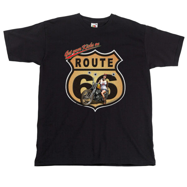 Get Your Kicks On Route 66 Svart T-shirt