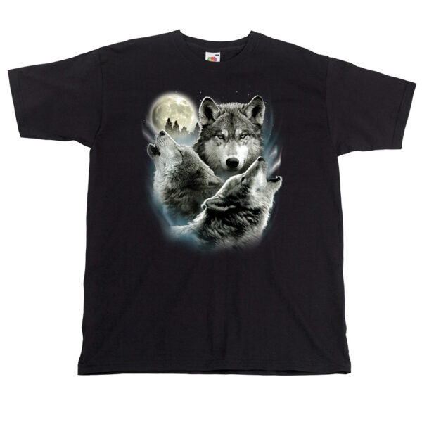 Three Wolves Svart T-shirt