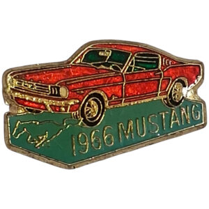Ford Mustang Fastback 1966-Vintage Enamel Metal Pin+En Pin Saver